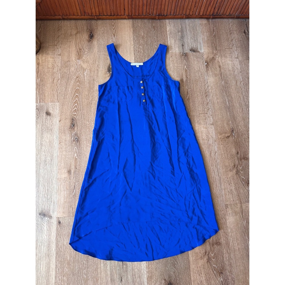 Amanda Uprichard‎ Royal Blue Silk Sleeveless Tank Dress Size P